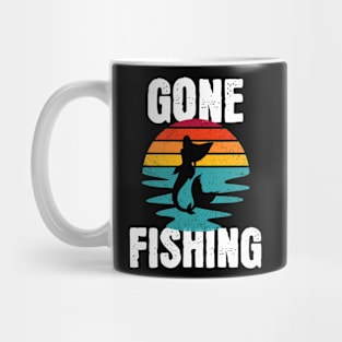 Gone Fishing Mermaid Sunset Mug